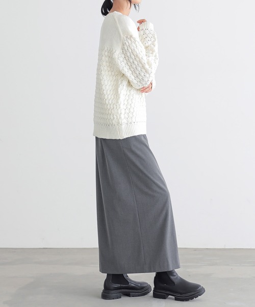 for/c(フォーシー)の「ざっくりニットトップス【サスティナブル】(ニット/セーター・レディース・ブラウン/ネイビー/パープル/アイボリー・L/M)」の11枚目の写真