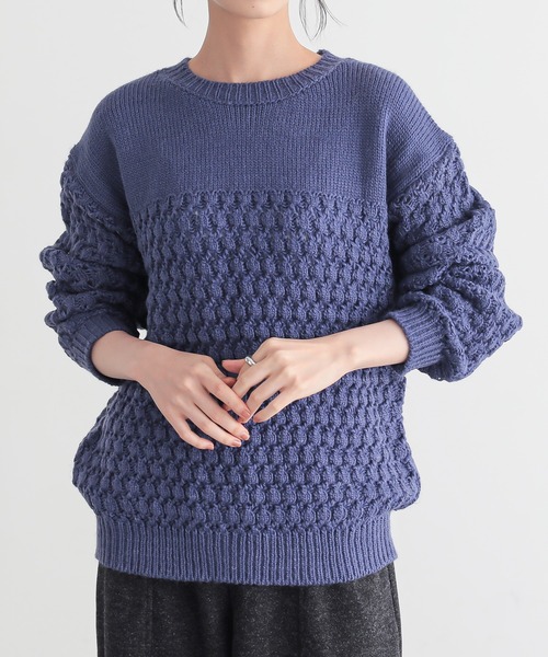 for/c(フォーシー)の「ざっくりニットトップス【サスティナブル】(ニット/セーター・レディース・ブラウン/ネイビー/パープル/アイボリー・L/M)」の20枚目の写真