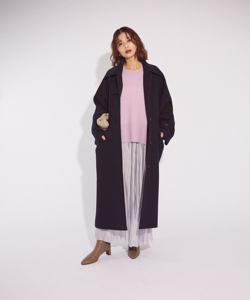 Green　Parks（グリーンパークス）の「シャイニーサテンセルフプリーツギャザーフレアスカート（スカート・レディース・ブラック/グレー/アイボリー・FREE）」の11枚目の写真