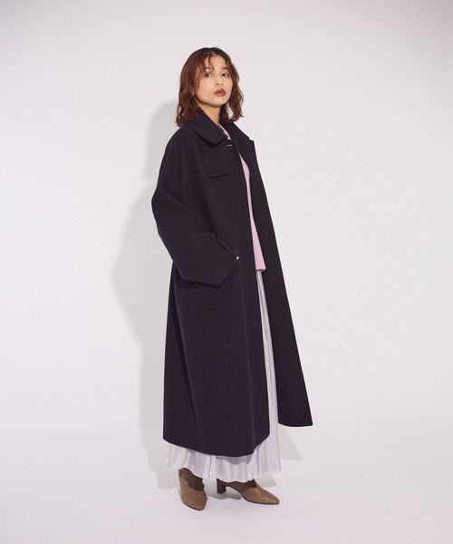 Green　Parks（グリーンパークス）の「シャイニーサテンセルフプリーツギャザーフレアスカート（スカート・レディース・ブラック/グレー/アイボリー・FREE）」の12枚目の写真