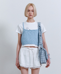 Fallett（ファレット）の「Bustier Knit Sky Blue（Tシャツ/カットソー・レディース）」