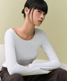 MUSINSA STANDARD WOMAN（ムシンサスタンダードウーマン）の「[ヒットスタンダード] プラスウィメンズクルーネックTシャツ_インナーウェア [ホワイト]（インナーウェア/肌着）」