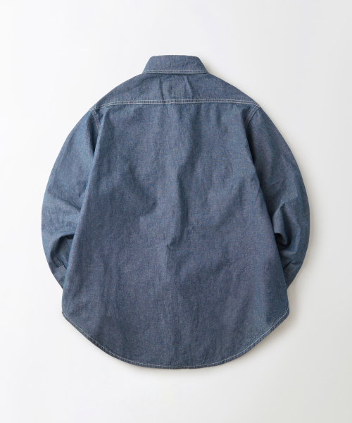 OUTSTANDING(アウトスタンディング)の「USN SELVEDGE CHAMBRAY SHIRT_L.BLUE(シャツ/ブラウス・メンズ・その他・SMALL/MEDIUM/LARGE/X-LARGE)」の2枚目の写真