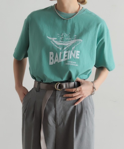 NOMBRE IMPAIR（ノンブルアンペール）の「BALEINE PT　半袖TEE（Tシャツ/カットソー・レディース・サックスブルー/グリーン/ホワイト・FREE）」の3枚目の写真