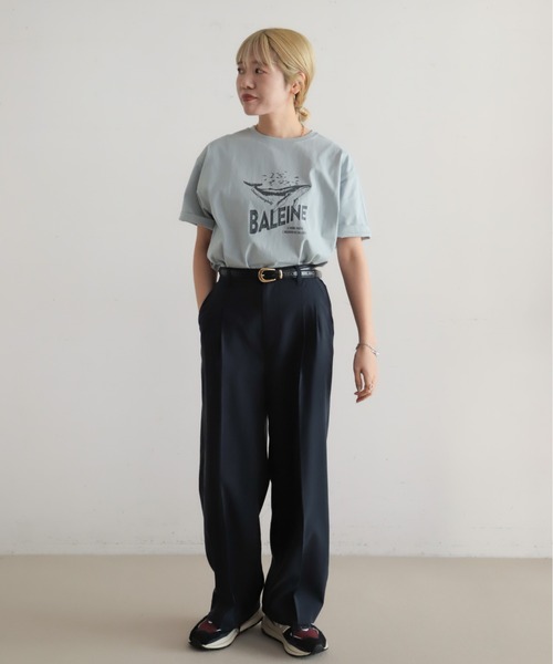 NOMBRE IMPAIR（ノンブルアンペール）の「BALEINE PT　半袖TEE（Tシャツ/カットソー・レディース・サックスブルー/グリーン/ホワイト・FREE）」の20枚目の写真