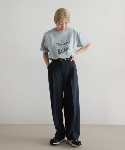 NOMBRE IMPAIR（ノンブルアンペール）の「BALEINE PT　半袖TEE（Tシャツ/カットソー・レディース・サックスブルー/グリーン/ホワイト・FREE）」の21枚目の写真