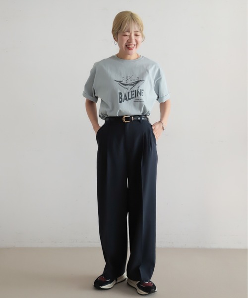 NOMBRE IMPAIR（ノンブルアンペール）の「BALEINE PT　半袖TEE（Tシャツ/カットソー・レディース・サックスブルー/グリーン/ホワイト・FREE）」の22枚目の写真