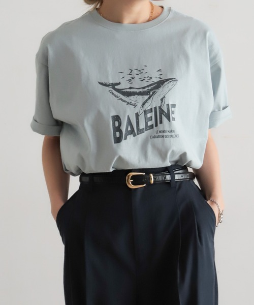 NOMBRE IMPAIR（ノンブルアンペール）の「BALEINE PT　半袖TEE（Tシャツ/カットソー・レディース・サックスブルー/グリーン/ホワイト・FREE）」の18枚目の写真