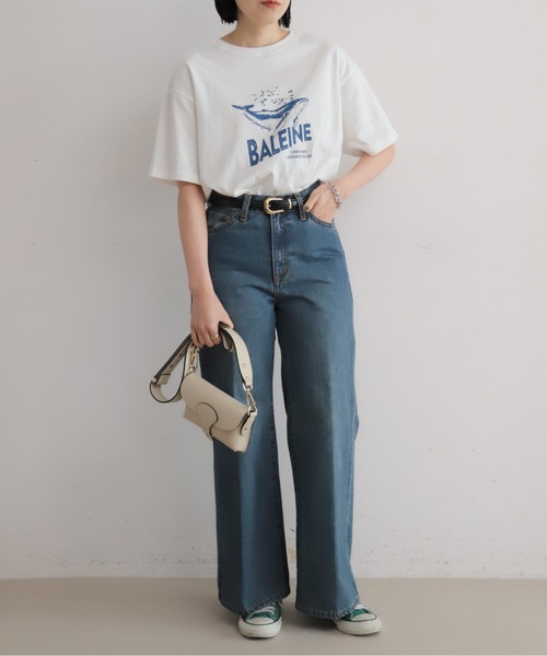 NOMBRE IMPAIR（ノンブルアンペール）の「BALEINE PT　半袖TEE（Tシャツ/カットソー・レディース・サックスブルー/グリーン/ホワイト・FREE）」の7枚目の写真