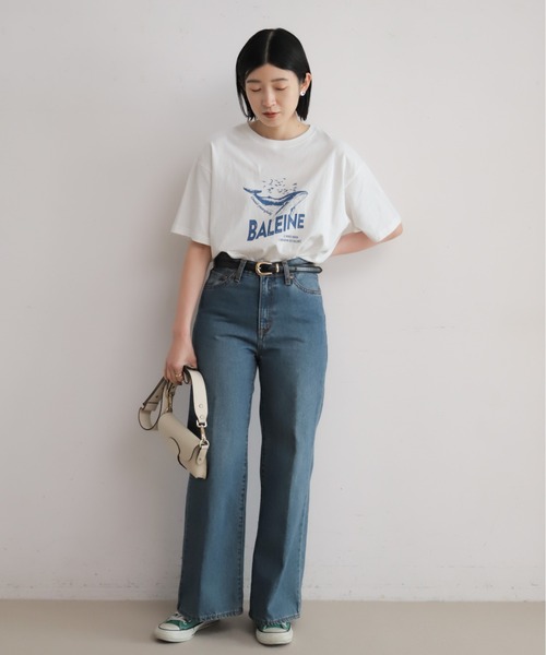 NOMBRE IMPAIR（ノンブルアンペール）の「BALEINE PT　半袖TEE（Tシャツ/カットソー・レディース・サックスブルー/グリーン/ホワイト・FREE）」の5枚目の写真