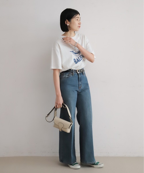 NOMBRE IMPAIR（ノンブルアンペール）の「BALEINE PT　半袖TEE（Tシャツ/カットソー・レディース・サックスブルー/グリーン/ホワイト・FREE）」の6枚目の写真