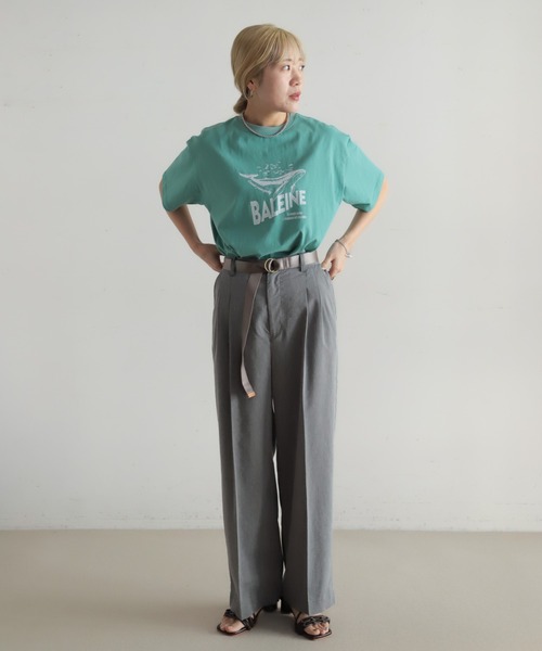 NOMBRE IMPAIR（ノンブルアンペール）の「BALEINE PT　半袖TEE（Tシャツ/カットソー・レディース・サックスブルー/グリーン/ホワイト・FREE）」の12枚目の写真