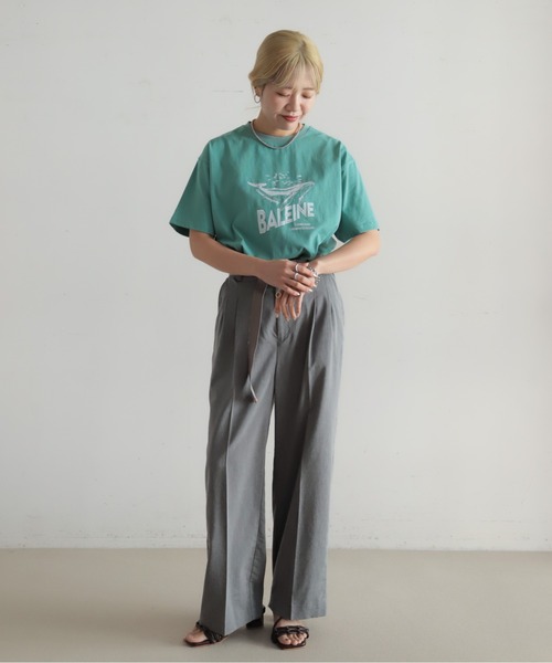 NOMBRE IMPAIR（ノンブルアンペール）の「BALEINE PT　半袖TEE（Tシャツ/カットソー・レディース・サックスブルー/グリーン/ホワイト・FREE）」の16枚目の写真