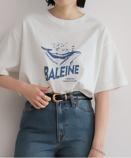 NOMBRE IMPAIR（ノンブルアンペール）の「BALEINE PT　半袖TEE（Tシャツ/カットソー・レディース・サックスブルー/グリーン/ホワイト・FREE）」の4枚目の写真