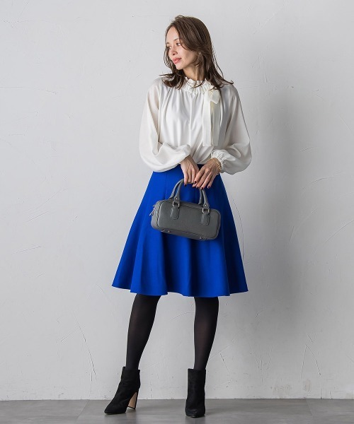 Viaggio Blu（ビアッジョブルー）の「サイドリボンカットソー≪洗濯機で洗える≫（Tシャツ/カットソー・レディース・オフホワイト/ブラウン/ピンク・S/M）」の6枚目の写真