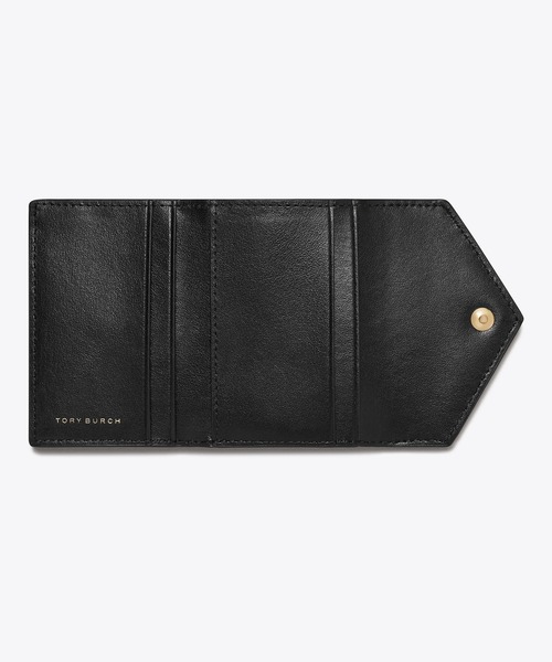 TORY BURCH(トリーバーチ)の「Tモノグラム レザー エンベロープ スモールウォレット(財布・レディース・ブラック・ONE SIZE)」の4枚目の写真