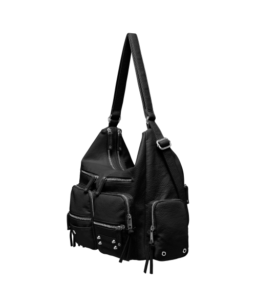 BLACKPURPLE(ブラックパープル)の「レト マルチカーゴバッグ Leto Multi Cargo Bag _Black(ショルダーバッグ・レディース・ブラック・FREE)」の3枚目の写真