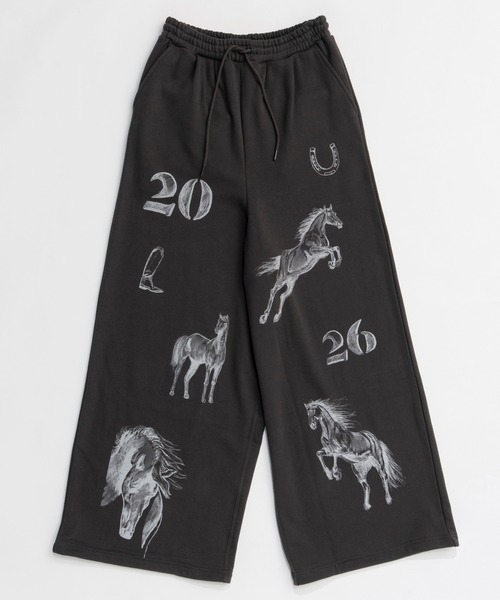 MAISON SPECIAL(メゾンスペシャル)の「Drawing Horse Sweatpants/ドローイングホーススウェットパンツ(スウェットパンツ・レディース・チャコールグレー/グレー/ホワイト・36/38)」の13枚目の写真