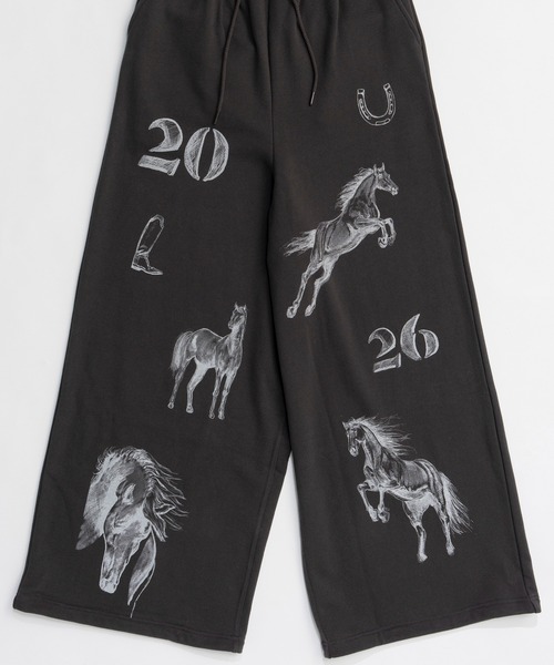 MAISON SPECIAL(メゾンスペシャル)の「Drawing Horse Sweatpants/ドローイングホーススウェットパンツ(スウェットパンツ・レディース・チャコールグレー/グレー/ホワイト・36/38)」の18枚目の写真