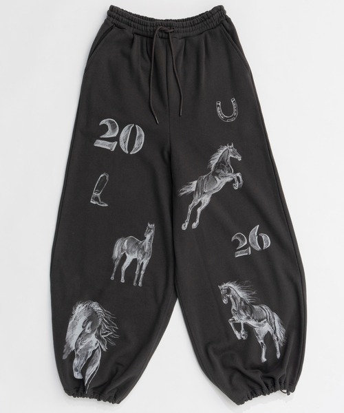 MAISON SPECIAL(メゾンスペシャル)の「Drawing Horse Sweatpants/ドローイングホーススウェットパンツ(スウェットパンツ・レディース・チャコールグレー/グレー/ホワイト・36/38)」の14枚目の写真
