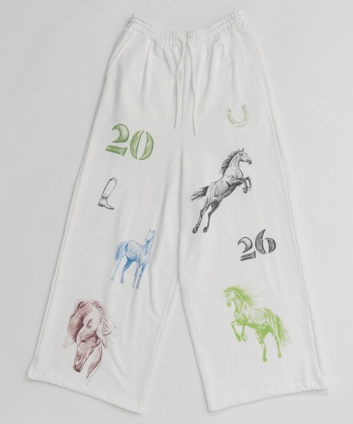 MAISON SPECIAL(メゾンスペシャル)の「Drawing Horse Sweatpants/ドローイングホーススウェットパンツ(スウェットパンツ・レディース・チャコールグレー/グレー/ホワイト・36/38)」の11枚目の写真