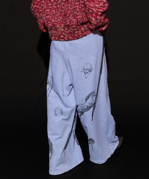 MAISON SPECIAL(メゾンスペシャル)の「Drawing Horse Sweatpants/ドローイングホーススウェットパンツ(スウェットパンツ・レディース・チャコールグレー/グレー/ホワイト・36/38)」の8枚目の写真