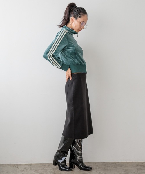 HEREIAM（ヘレイアム）の「【HEREIAM】やみつきになる肌触り/ファインタッチニットミディスカート（スカート・レディース・アイボリー/ブラック・FREE）」の14枚目の写真