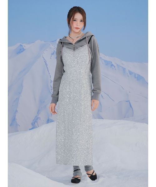 LILY BROWN（リリーブラウン）の「【LILY BROWN×MARY QUANT】スウェットパーカー（パーカー・レディース・アイボリー/グレー・F）」の6枚目の写真