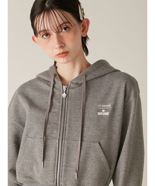 LILY BROWN（リリーブラウン）の「【LILY BROWN×MARY QUANT】スウェットパーカー（パーカー・レディース・アイボリー/グレー・F）」の12枚目の写真