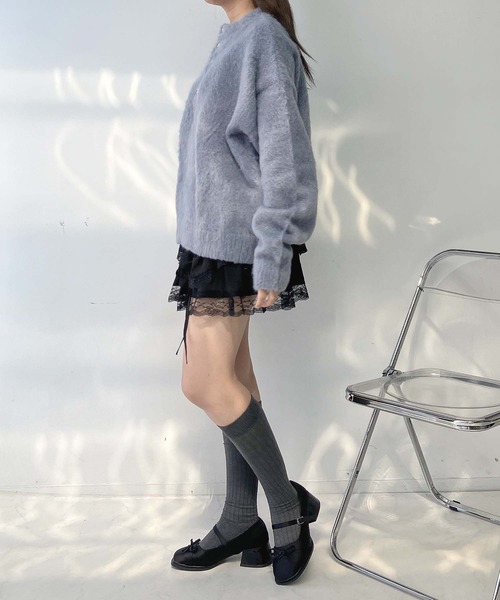 AS KNOW AS plus（アズノゥアズプラス）の「♪ゆるっとビッグサイズ ヘンリーネック シャギーニットプルオーバー【UNISEX ITEM】（ニット/セーター・レディース・アイボリー/ブルーグレー/チャコールグレー/ピンク・FREE）」の20枚目の写真