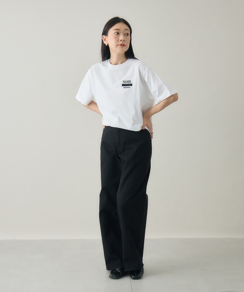 kuros'(クロス)の「【kuros'オリジナル】NOIR LOGO TEE ユニセックス 綿100%(Tシャツ/カットソー・メンズ・ブラック/ホワイト・MEDIUM/LARGE)」の3枚目の写真