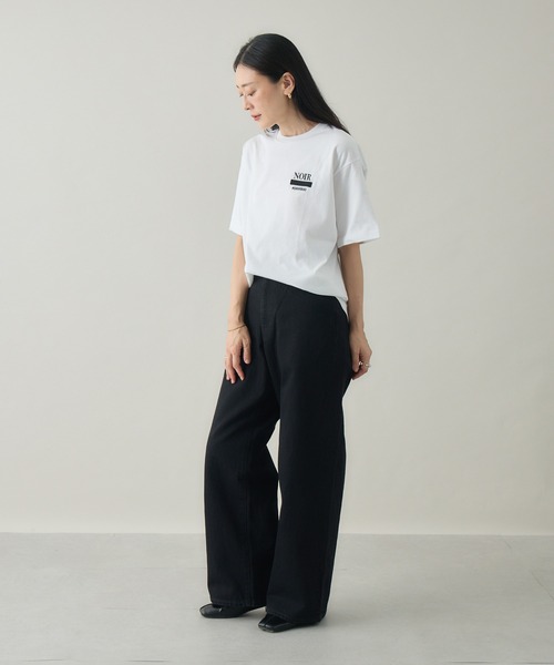 kuros'(クロス)の「【kuros'オリジナル】NOIR LOGO TEE ユニセックス 綿100%(Tシャツ/カットソー・メンズ・ブラック/ホワイト・MEDIUM/LARGE)」の5枚目の写真