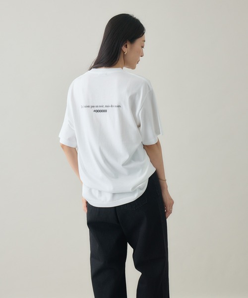 kuros'(クロス)の「【kuros'オリジナル】NOIR LOGO TEE ユニセックス 綿100%(Tシャツ/カットソー・メンズ・ブラック/ホワイト・MEDIUM/LARGE)」の9枚目の写真