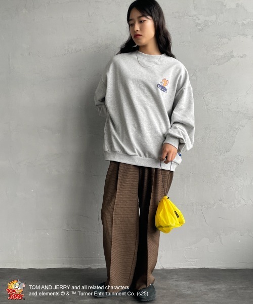 SEQUENZ（シークエンズ）の「[SEQUENZ/シークエンズ] トムとジェリー バックプリント クルーネックスウェット（スウェット・レディース・ブラック/ワイン/グレー・M/L/S）」の4枚目の写真