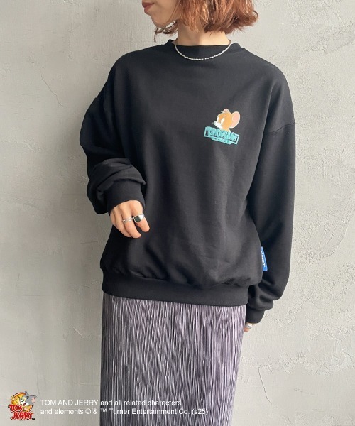 SEQUENZ（シークエンズ）の「[SEQUENZ/シークエンズ] トムとジェリー バックプリント クルーネックスウェット（スウェット・レディース・ブラック/ワイン/グレー・M/L/S）」の9枚目の写真