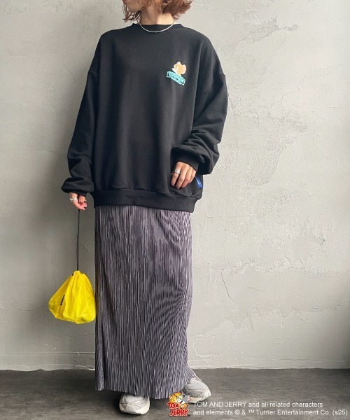 湯姆貓與傑利鼠 背部印花圓領衛衣