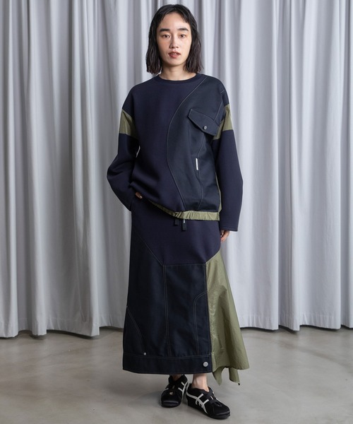 MARECHAL TERRE（マルシャルテル）の「ドッキングプルオーバー（Tシャツ/カットソー・レディース・ブラック/アイボリー/グレー系/ネイビー・MEDIUM）」の8枚目の写真