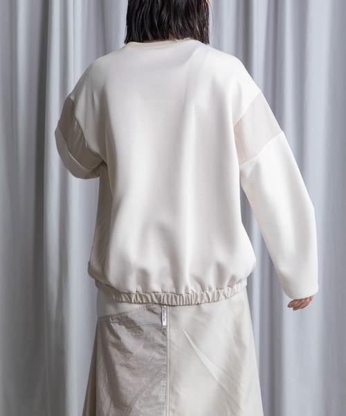 MARECHAL TERRE（マルシャルテル）の「ドッキングプルオーバー（Tシャツ/カットソー・レディース・ブラック/アイボリー/グレー系/ネイビー・MEDIUM）」の10枚目の写真