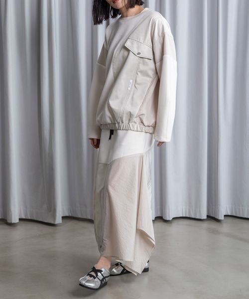 MARECHAL TERRE（マルシャルテル）の「ドッキングプルオーバー（Tシャツ/カットソー・レディース・ブラック/アイボリー/グレー系/ネイビー・MEDIUM）」の12枚目の写真