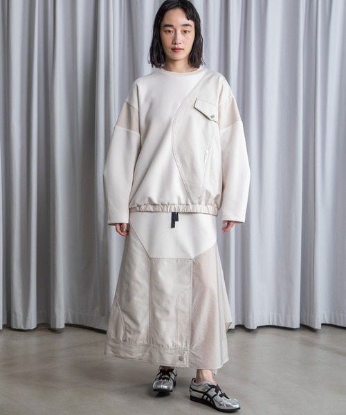 MARECHAL TERRE（マルシャルテル）の「ドッキングプルオーバー（Tシャツ/カットソー・レディース・ブラック/アイボリー/グレー系/ネイビー・MEDIUM）」の13枚目の写真