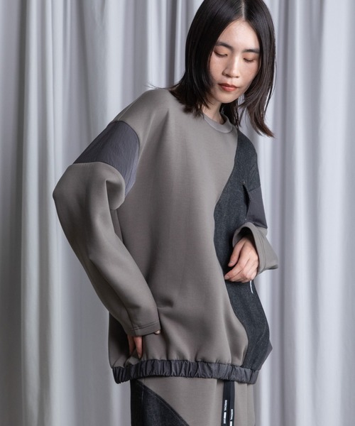 MARECHAL TERRE（マルシャルテル）の「ドッキングプルオーバー（Tシャツ/カットソー・レディース・ブラック/アイボリー/グレー系/ネイビー・MEDIUM）」の18枚目の写真