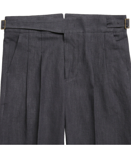 sortie(ソルティ)の「8s Linen Gurkha Trousers (Charcoal)(その他パンツ・メンズ・その他・LARGE/X-LARGE/SMALL/MEDIUM)」の5枚目の写真