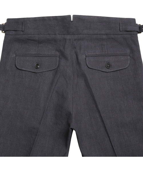 sortie(ソルティ)の「8s Linen Gurkha Trousers (Charcoal)(その他パンツ・メンズ・その他・LARGE/X-LARGE/SMALL/MEDIUM)」の6枚目の写真