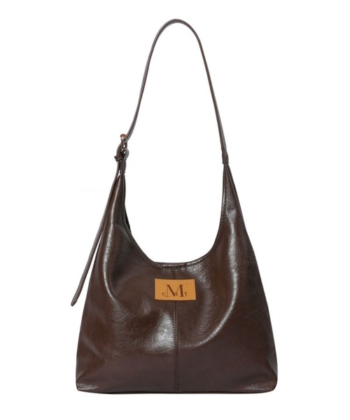 MUCENT（ムセント）の「【UNISEX】MUCENT／クレセントレザーバッグ（ショルダーバッグ・レディース・ブラック/ブラウン・FREE）」の11枚目の写真