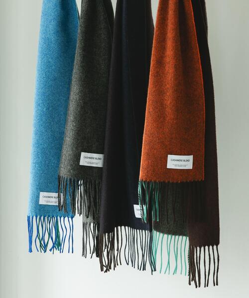 URBAN RESEARCH DOORS（アーバンリサーチドアーズ）の「カシミヤブレンドパネルマフラー（マフラー・メンズ・チャコールグレー/ブルー/オレンジ/ブラウン・-）」の6枚目の写真