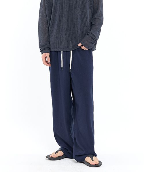 KICHUL(キチョル)の「COOL WIND-WIDE PANTS (NAVY)(その他パンツ・メンズ・その他・X-SMALL)」の1枚目の写真