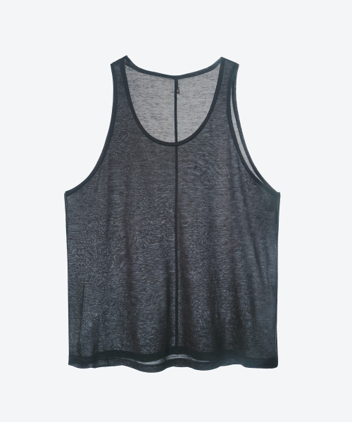 UNTAGE（アンテージ）の「ウールテンセルノースリーブTシャツ[Navy（UNISEX）]_UTT-ST66（Tシャツ/カットソー・メンズ・その他・MEDIUM/LARGE）」の5枚目の写真