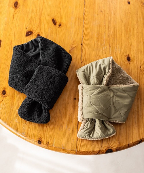 GLOBAL WORK(グローバルワーク)の「キルティングリバーシブルマフラー/611481(マフラー・メンズ・ブラック/グリーン・FREE)」の8枚目の写真