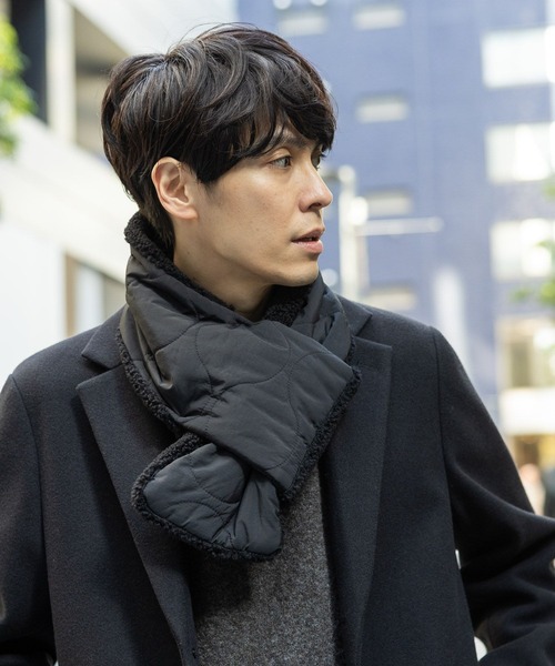 GLOBAL WORK(グローバルワーク)の「キルティングリバーシブルマフラー/611481(マフラー・メンズ・ブラック/グリーン・FREE)」の11枚目の写真