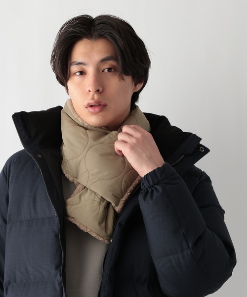 GLOBAL WORK(グローバルワーク)の「キルティングリバーシブルマフラー/611481(マフラー・メンズ・ブラック/グリーン・FREE)」の5枚目の写真